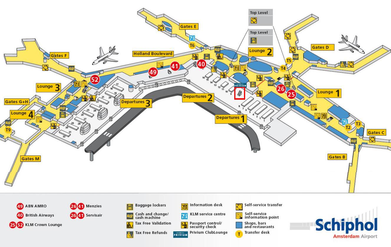 kart over schiphol flyplass Amsterdam airport kart klm   Schiphol flyplass kart klm (Nederland)